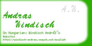 andras windisch business card